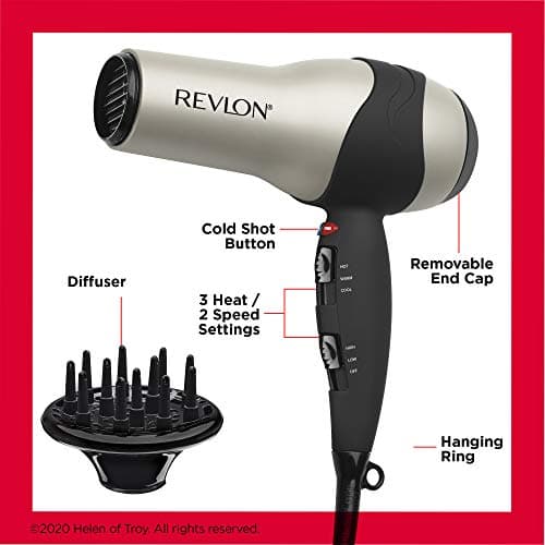 REVLON Turbo Hair Dryer | 1875 Watts of Maximum Shine, Fast Dry (Silver) 5