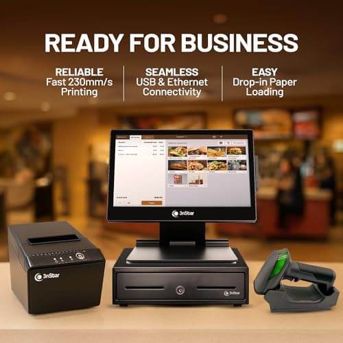 3nStar RPT004 Thermal Receipt Printer | 80mm POS Printer | USB & Ethernet | High-Speed 230mm/s | Auto Cutter, Wall-Mount, Compact Design | Restaurant, Retail, Kiosk, Hospitality Use 5