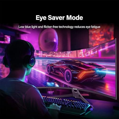 Gawfolk 34 Inch Ultrawide Curved Gaming Monitor, 1500R PC Screen 165hz UWQHD 3440x1440, Curved Computer Screen with FreeSync,Support Wallmount 75x75mm 7