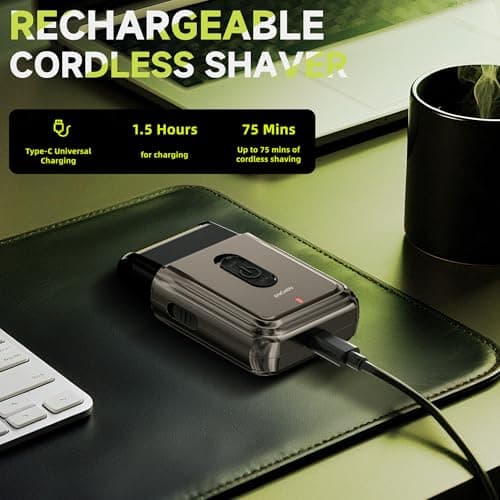 ENCHEN Electric Razor for Men, Mini-Shave Portable Electric Shaver, Portable Shaver Wet and Dry Mens Razor, USB Charging, for Home, Car, Travel Comfort, for face Chest Leg Shaving 5