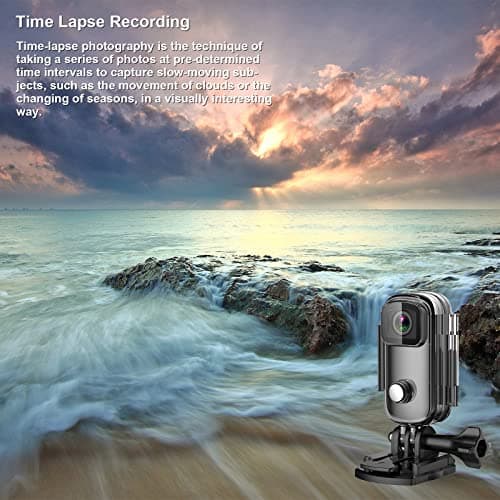 SJCAM C100+ Mini WiFi Action Camera 4K30fps Pocket Sized Wearable Body Camera, Magnetic, APP Control, Underwater Small Vlog Helmet Mount Kits SD Card, Weighs 1oz, 2.4 * 1 * 0.6 inch 8