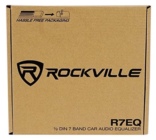 Rockville R7EQ 1/2 Din 7 Band Car Audio Equalizer, Front/Rear/Sub Outputs, Blue LED Knobs, Built-in Line Driver & Crossover, for Car Audio Systems 9