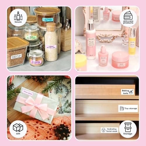 Mini Label Printer - Portable Bluetooth Label Maker Machine with Tape, HP4 Sticker Maker for Kitchen Storage, Home Organization 5