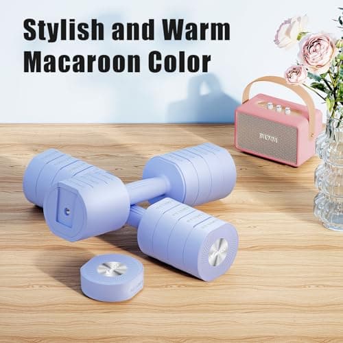 MERACH Dumbbell Set of 2, Adjustable Weight, Anti-slip Handle, Macaron Colors, Each 2.2/4.4/6.6/8.8 lbs, 4 in 1 Hand Weights for Women at Home, Blue 8