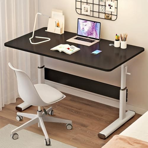 WXJHL Manual Standing Desk, Adjustable Height Desk, Stand Up Computer Table for Home Office, Bedroom