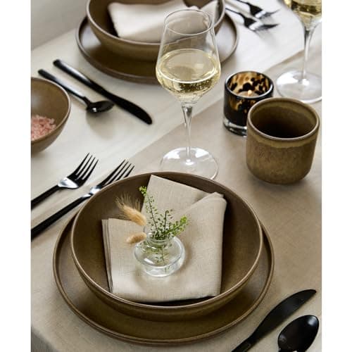 Solino Home Natural Linen Napkins Set of 4-100% Pure Linen Cloth Washable Dinner Napkins 20 x 20 Inch for Spring, Easter, Mothers Day - Fete 9