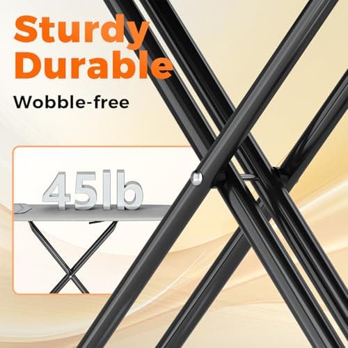 APEXCHASER Ironing Board, Compact Iron Board with Silicon Mat, Foldable Ironing Board with Heat Resistant Cover, 7 Height Adjustable, Space Saver Iron Board,13x43 Solid Grey 5