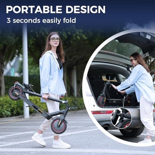 HopCycle Electric Scooters - 500W Adult Electric Scooter, 18 MPH Top Speed, 8.5'' Tires,21 Miles Long Range, Portable E Scooter for Adults and Teens 6