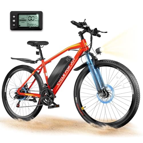LUXECYCLES Electric Bike for Adults 70Miles 20 MPH,750W Peak Brushless Motor,48V 10.4Ah Removable Battery Ebike,21-Speed/26 tire,Dual disc Commute Electric Bicycle(TUV& UL2849) Orange