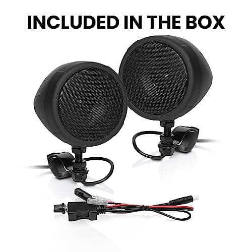 BOSS Audio Systems MCBK425BA 3 Inch Motorcycle Speakers – Built-in Bluetooth Amplifier, Weatherproof, Volume Control, ATV UTV Compatible 7