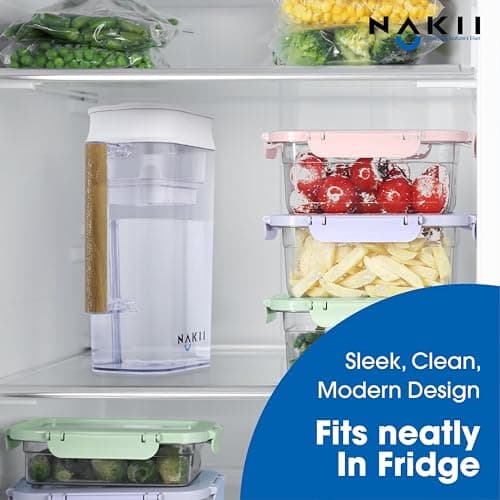 Water Filter Pitcher - Long Lasting 150 Gallons, Supreme Fast Filtration and Purification Technology, Removes Chlorine, Metals for Clean Tasting Drinking Water, WQA Certified, 6