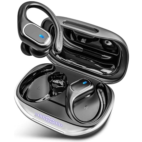 KESIEME Wireless Earbuds Bluetooth Headphones 80Hrs Playtime Ear Buds IPX7 Waterproof Sports Earphones Wireless Charging Case Over-Ear Earhooks Headest