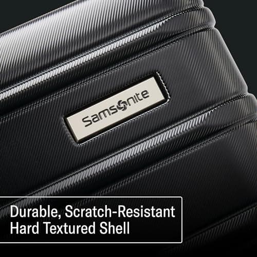 Samsonite Omni 2 Global Carry-On Spinner Luggage - Compact Size For International Travel - Airline-Approved - Features Expandable Polycarbonate Shell, 360° Wheels, USB Power Hub - Charcoal - Black 6