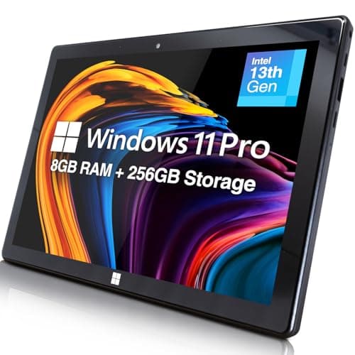 Fusion5 10.1" Windows 11 Professional Tablet PC - Intel 13th Gen - Full HD Windows Tablet Computer - 8GB RAM, 256GB SSD Storage, Quad-Core CPU, 10 Inch, USB 3.0, Micro HDMI, Expandable Storage