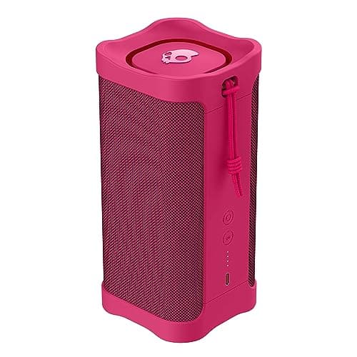 Skullcandy Terrain XL Wireless Bluetooth Speaker - IPX7 Waterproof Portable Speaker, 18 Hour Battery, Nylon Wrist Wrap, True Wireless Stereo (Pink)