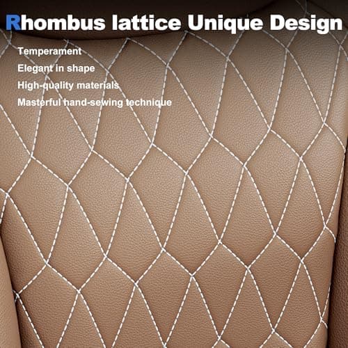 Misolant Office Chair, Executive Desk Chair, PU Leather Comfortable Ergonomic Chairs with Fixed Armrest, Adjustable Height, Rocking Function, 360° Swivel Wheels, Brown 6