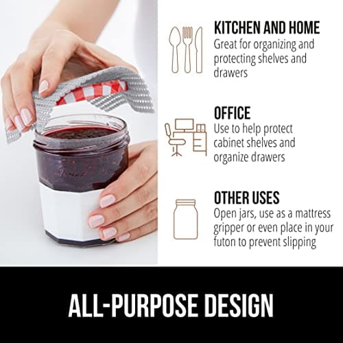 GORILLA GRIP powerGRIP Drawer Shelf and Cabinet Liner, Thick Strong Hold, Non-Adhesive Liners Protect Kitchen Cabinets and Cupboard, Bathroom Drawers, Easy Install, Breathable Mat, 12" x10' Light Gray 5