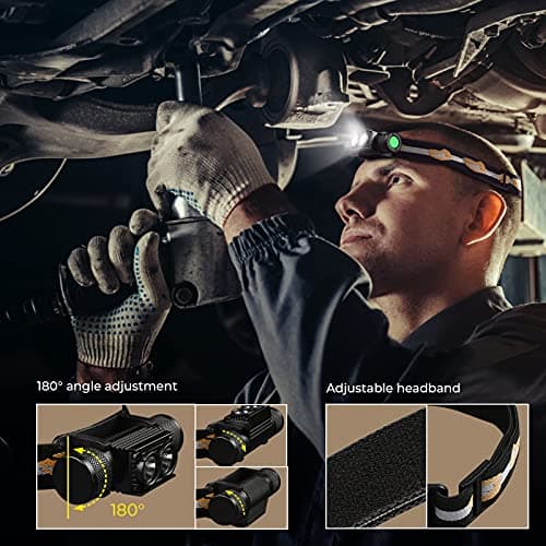 sofirn Headlamp, 1200 Lumen Rechargeable Head Lamp with Two Bright LEDs, Waterproof Headlight for Adults, for Camping, Running, Hiking, Emergency, Outdoor, Hard Hat 6