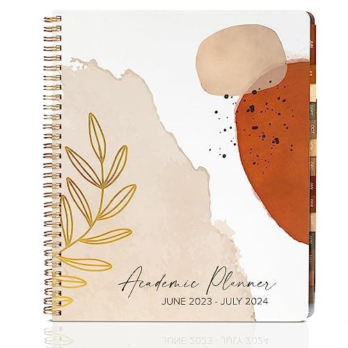 Beautiful 2023-2024 Academic Planner - A 8.5" x 10.5" Daily Planner for Women or Men with Weekly & Monthly Spreads For The 23-24 School Year - Runs From June 2023 - July 2024