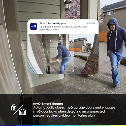 Chamberlain myQ Video Doorbell | 2K Camera, Battery/Wired, Color Night Vision, Live with 2-Way Talk, Motion Detection & Real-Time Alerts, 150 Deg Wide View, Black 7