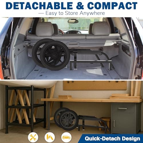 GanFindX Heavy Duty Kayak Cart | Adjustable Foldable Trolley with Durable Wheels, Portable Kayak Transport Cart, Tie-Down Straps Included (Detachable & Heavy-Duty) 7