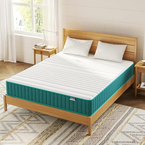 Swbvs Firm Full Mattress, 10 inch Cooling-Gel Memory Foam & Pocket Spring Hybrid, Firm Feel, Full Size, CertiPUR-US Certified