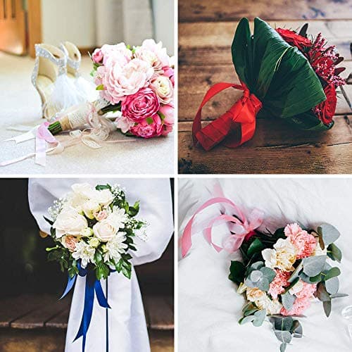 LEEQE Double Face Ivory/Antique White Satin Ribbon 7/8 inch X 25 Yards Polyester Ivory Ribbon for Gift Wrapping Very Suitable for Weddings Party Invitation Decorations and More 9