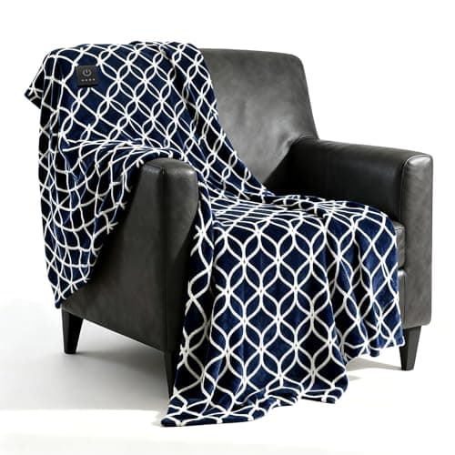 Heated Throw Blanket Electric Blanket with Built-in Button Controller 50"x60" One-Touch Ultra Cozy Soft Warm Heating Electric Blanket with 4 Heat Levels & 4 Hours Auto-Off Overheat