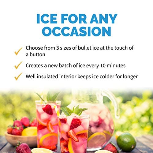 Newair Bullet Ice Machine - 28 lbs/Day Countertop Ice Maker, BPA Free, Portable Ice Maker Machine, 3 Size Ice Cube Maker, Ideal for Home Office, Kitchen or Bar | Red 7