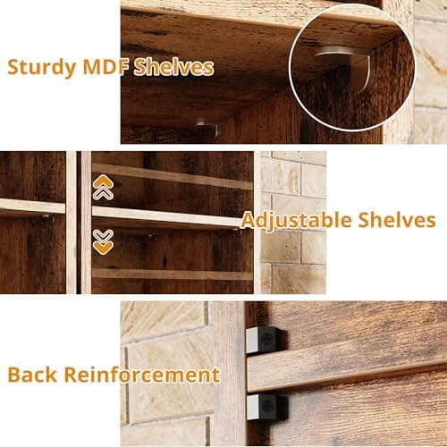 IRONCK Tall Narrow Bookshelf 8 Tiers 71in Set of 2, Compact Corner Bookcase, Easy to Match for Living Room, Office, Study, Bedroom 5