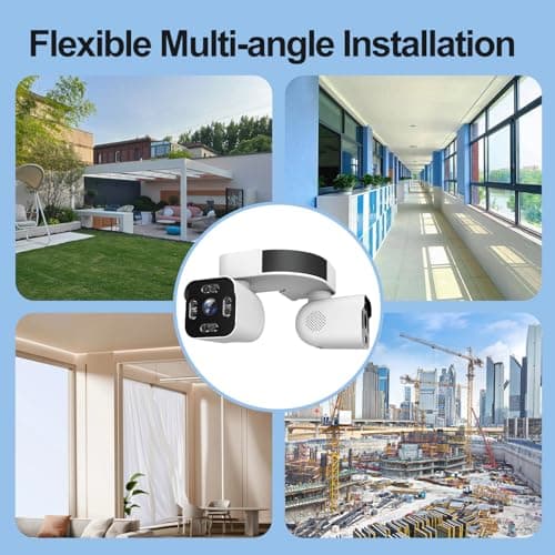 Dual Lens Outdoor Cameras 2.5K/5MP House Cameras Wired Plug-in | Wireless WiFi Camera with Audio and Video,PTZ,Auto Tracking,7/24 Recording,Color Night Vision,Cloud & SD Card Storage. 6