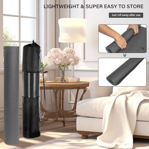 AmazonBasics Extra Long & Wide Yoga Mat - 84" x 32", Includes Bag & Towel, Perfect for Home, Pilates, Barefoot Use 7