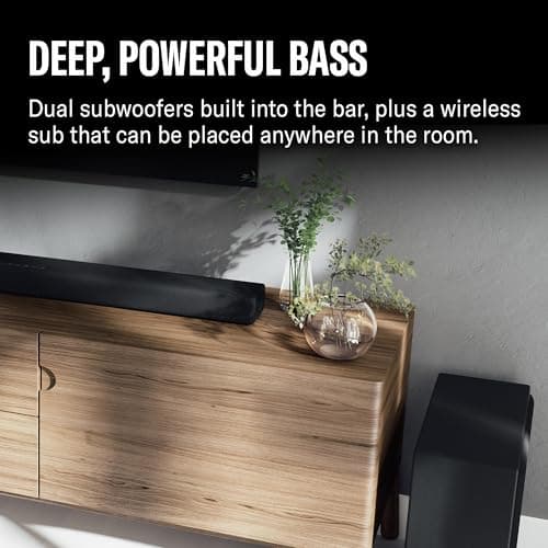 Yamaha True X Bar 50A Dolby Atmos Sound Bar with Wireless Subwoofer, Wi-Fi, Music Streaming, Optional Wireless Surrounds (Black) 5