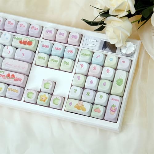 FKZ GMK104 Mechanical Keyboard Kit,VIA Programmable Full Size Hot Swap Gasket Custom RGB Gaming Barebones Keyboard with Screen&Knob Wireless BT5.0/2.4G/USB-C Wired NKRO DIY Kit (White) 9