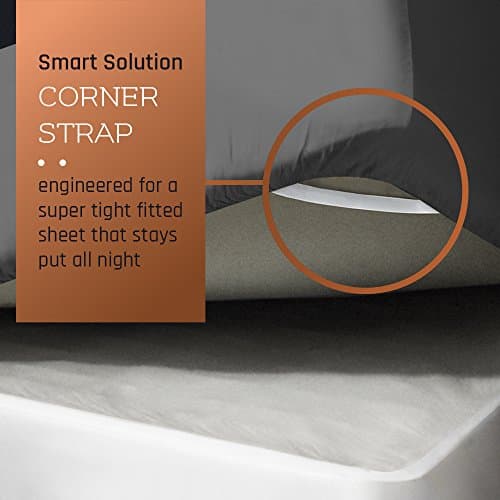 Empyrean King Fitted Sheet - Deep Pocket, Fits 14-16 Inch Mattress, Ultra Soft Microfiber, Fade & Wrinkle Resistant, Shrinkproof, Durable Sheet, Charcoal Grey 8