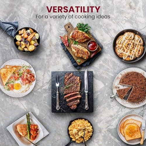 Elite Gourmet EG6201 Extra Deep 12"x12"x3.2" (7.5Qt.) Scratch Resistant Dishwasher Safe, Non-stick Electric Skillet with Glass Vented Lid, Adjustable Temperature, Black 8