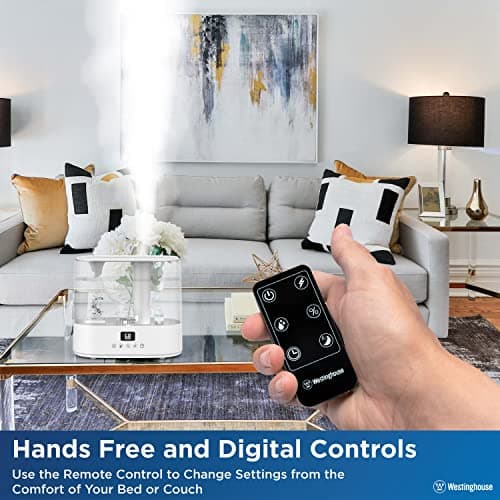 Westinghouse Humidifier and Air Purifier all in one combo with Smart Humidity Sensor Control for Bedrooms with Essential Oil Diffuser and Remote, White 6