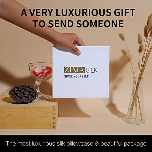 ZIMASILK 25 Momme 100% Pure Mulberry Silk Pillowcase for Hair and Skin Care, Highest Grade 6A Pillow Cases for Women, Long-Lasting Durablity, Gift for Women Men, 1Pc (Standard 20"x26", Iron Gray) 5