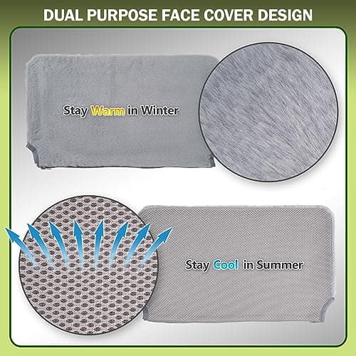 AMZOO Cordless Cat Window Perch Hammock for Wall with 4 Suction Cups Anchor & Screw for Easy Installation Solid Metal Frame 2 Reversible Covers Foldable Cat Bed for Indoor Cats 6