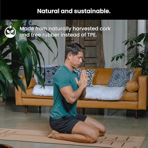 Performance Cork Yoga Mat For Men and Women - Non Slip, Extra Thick Grip. Thicker, Longer, and Wider for More Comfort and Support. Tough Enough For Hot Yoga. Natural, Non Toxic, and Eco Friendly. 6