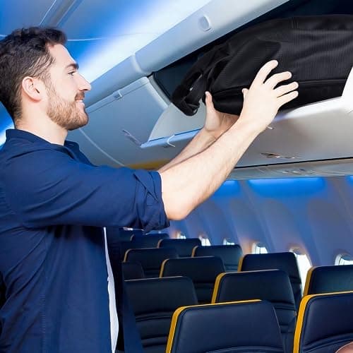 SLEEPING LAMB Heavy Duty Garment Bag for Travel, 43''Waterproof Suit Bag for Men Travel and Foldable Carry On Garment Bag for Hanging Clothes with Large Pocket in Business Trip, Black 8