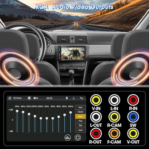 Double Din CarPlay Multimedia System: 7 Inch Touchscreen Car Stereo Receiver – Bluetooth Android Auto Car Radio with Backup Camera Mirror Link AM FM USB SD AUX Subwoofer Steering Wheel Control 6