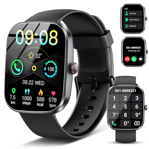 Soudorv Smart Watch, 1.91" HD Smartwatch for Men Women, 2026 Fitness Watch (Answer/Make Call), Pedometer/Sleep Monitor/Heart Rate/110+ Sport Modes/IP68 Waterproof, Fitness Tracke for Android iOS