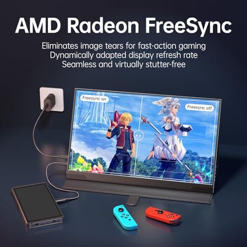 cocopar Portable Monitor 17.3 Inch 1080P FHD 60Hz 100% sRGB Travel Monitor with Speaker HDMI USB-C Second Screen for Laptop MacBook Surface PC Xbox PS4/5, VESA Mountable, with Full Cover Stand 6