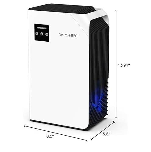 Dehumidifier, 88 oz Water Tank, Portable Dehumidifier for Bedroom, 1000 sq.ft Quiet Dehumidifiers for Home, Bathroom, Basement, RV, Closet, 7 Colors LED Lights, Auto Shut Off, Drain Hose 8