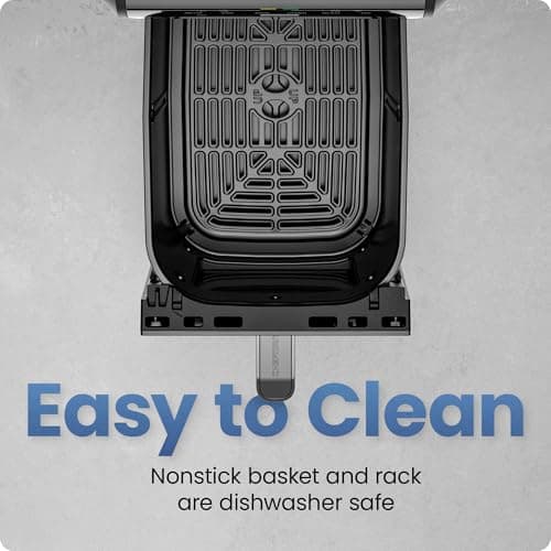 Chefman Air Fryer TurboFry 7-Qt, 6-in-1 High-Powered 450°F Cooking for Crispier Results, Compact Space-Saving Design, Air Fry, Bake, Broil, Reheat, Dehydrate, Defrost, Fast & Even Cooking – Black 8