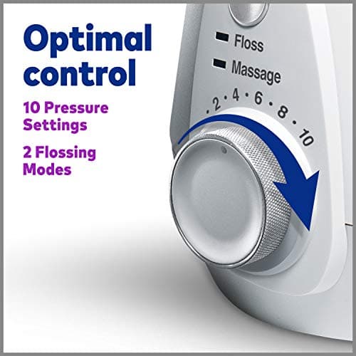 Waterpik Whitening Professional Water Flosser, Electric Power With 10 Settings, 30 Whitening Tablets, Whitens Teeth Gently, White WF-05 12