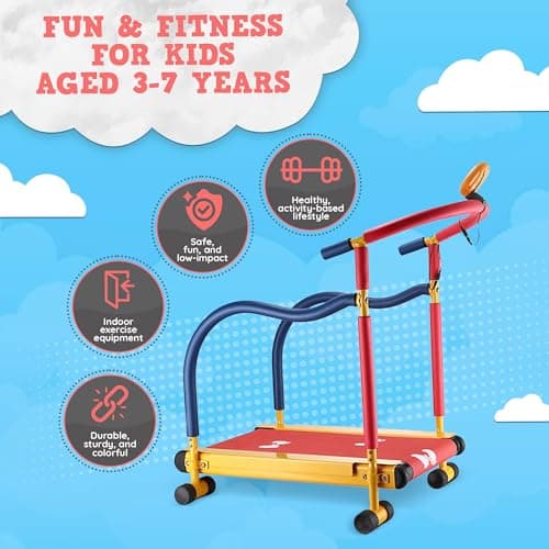 Redmon Fun & Fitness for Kids Manual Treadmill with Odometer, Timer, Auto-Off, and Monitor 2
