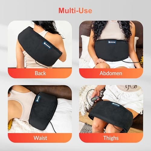 COMFIER Electric Heating Pad for Back Pain, Plug-in Vibration Lower Back Massager with Heat,FSA Eligible HSA,Heat Pad with Auto Shut Off,Heated Waist Belt, Gifts for Women Men Mom Dad 7