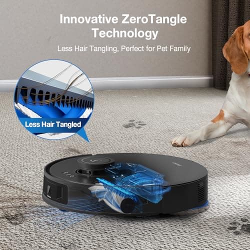 ECOVACS DEEBOT T30S AI Robot Vacuum and Mop, 11000Pa, TruEdge Adaptive Edge Mopping, ZeroTangle Technology, AI Obstacle Avoidance and Instant Re-Mop, Hot Water Washing, Self-Emptying & Refilling 5